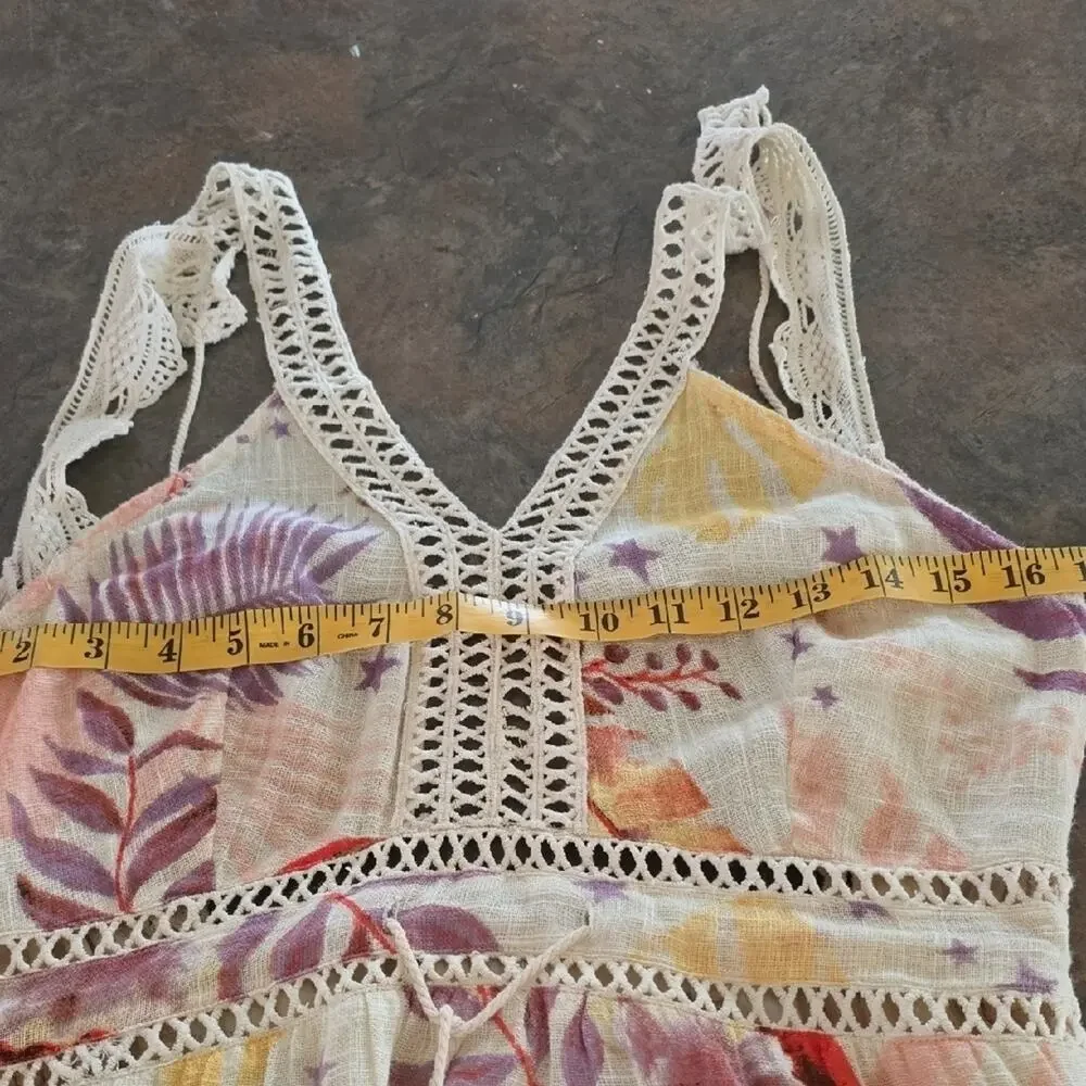 Z&L Tropical Print Sleeveless Maxi Dress Size Small - Picture 3 of 11